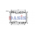 100049N AKS DASIS Радиатор, охлаждение двигателя