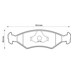 571536S STOP Комплект тормозных колодок, дисковый тормоз