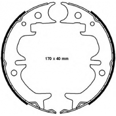 FSB4008 FERODO Комплект тормозных колодок, стояночная тормозная с