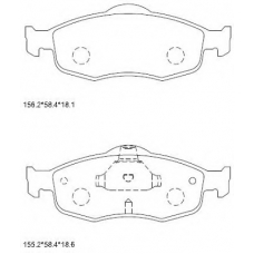KD6710 ASIMCO Комплект тормозных колодок, дисковый тормоз