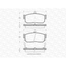 363702160763 MAGNETI MARELLI Комплект тормозных колодок, дисковый тормоз