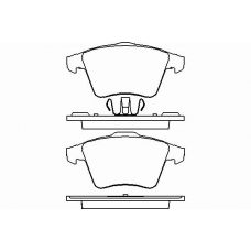 P 85 107 BREMBO Комплект тормозных колодок, дисковый тормоз