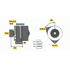 0 120 489 327 BOSCH Генератор