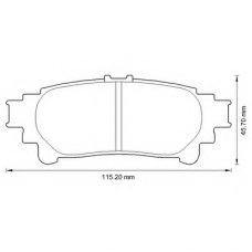 572656B BENDIX Комплект тормозных колодок, дисковый тормоз