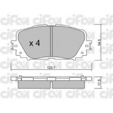 822-820-0 CIFAM Комплект тормозных колодок, дисковый тормоз