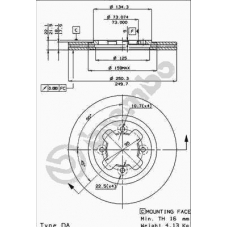 09.4789.10 BREMBO Тормозной диск