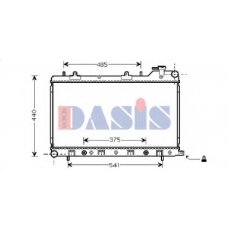 350019N AKS DASIS Радиатор, охлаждение двигателя