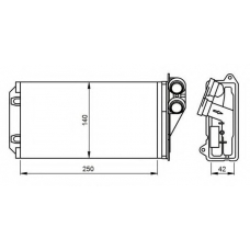 54305 NRF Теплообменник, отопление салона