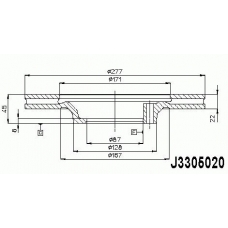 J3305020 NIPPARTS Тормозной диск