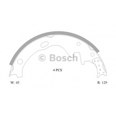 0 986 AB0 037 BOSCH Комплект тормозных колодок