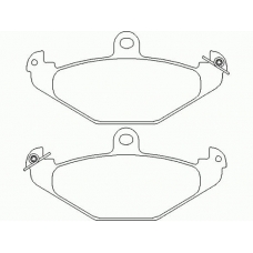 P 68 017 BREMBO Комплект тормозных колодок, дисковый тормоз