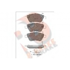 RB1810 R BRAKE Комплект тормозных колодок, дисковый тормоз