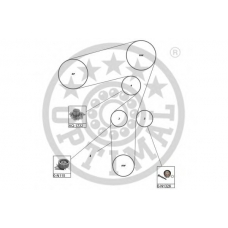 SK-1629AQ1 OPTIMAL Водяной насос + комплект зубчатого ремня