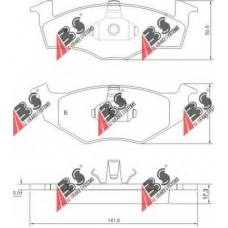 36969 OE ABS Комплект тормозных колодок, дисковый тормоз