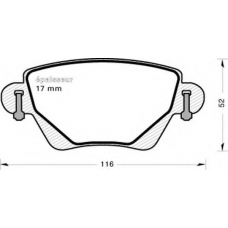 554 MGA Комплект тормозных колодок, дисковый тормоз