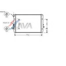 VWA2193 AVA Радиатор, охлаждение двигателя