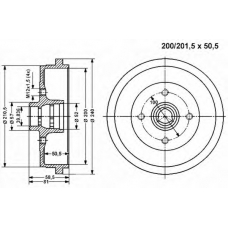 801321 Vema Тормозной барабан