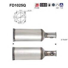 FD1025Q AS Сажевый / частичный фильтр, система выхлопа ОГ