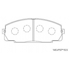KD2605 ASIMCO Комплект тормозных колодок, дисковый тормоз