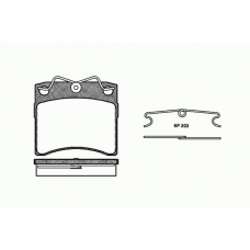 0385 00 KAWE Комплект тормозных колодок, дисковый тормоз