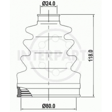 BT-128 InterParts Комплект пылника, приводной вал