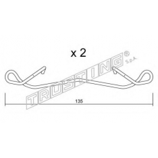 KIT.096 TRUSTING Комплектующие, колодки дискового тормоза