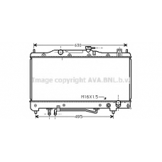TOA2240 AVA Радиатор, охлаждение двигателя