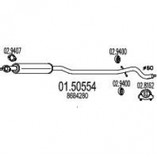 01.50554 MTS Средний глушитель выхлопных газов