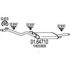 01.64710 MTS Глушитель выхлопных газов конечный