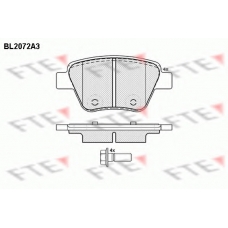 BL2072A3 FTE Комплект тормозных колодок, дисковый тормоз