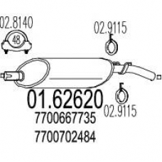 01.62620 MTS Глушитель выхлопных газов конечный