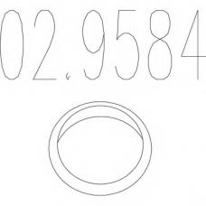 02.9584 MTS Уплотнительное кольцо, труба выхлопного газа