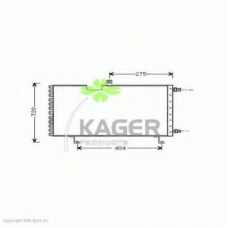 94-6159 KAGER Конденсатор, кондиционер