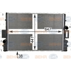 8MK 376 774-434 HELLA Радиатор, охлаждение двигателя