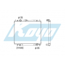 PA030807 KOYO P-tank corrugate-fin ass'y