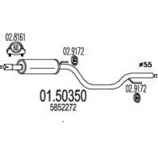 01.50350 MTS Средний глушитель выхлопных газов