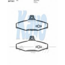 BP-7501 KAVO PARTS Комплект тормозных колодок, дисковый тормоз