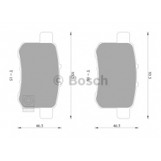 0 986 AB2 273 BOSCH Комплект тормозных колодок, дисковый тормоз