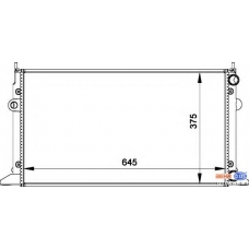 8MK 376 719-711 HELLA Радиатор, охлаждение двигателя