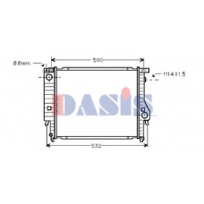 051500N AKS DASIS Радиатор, охлаждение двигателя