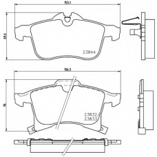 8DB 355 009-221 HELLA Комплект тормозных колодок, дисковый тормоз