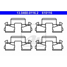 13.0460-0116.2 ATE Комплектующие, колодки дискового тормоза