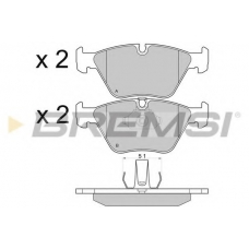 BP2685 BREMSI Комплект тормозных колодок, дисковый тормоз