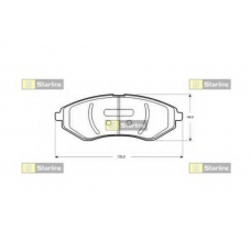 BD S365 STARLINE Комплект тормозных колодок, дисковый тормоз