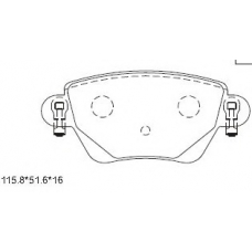 KD6739 ASIMCO Комплект тормозных колодок, дисковый тормоз