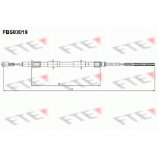 FBS03019 FTE Трос, стояночная тормозная система
