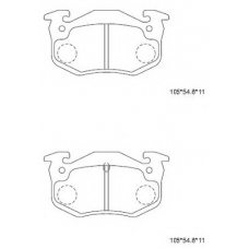 KD7719 ASIMCO Комплект тормозных колодок, дисковый тормоз