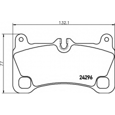 8DB 355 012-651 HELLA Комплект тормозных колодок, дисковый тормоз