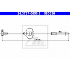 24.3727-0650.2 ATE Трос, стояночная тормозная система