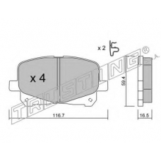 459.0 TRUSTING Комплект тормозных колодок, дисковый тормоз